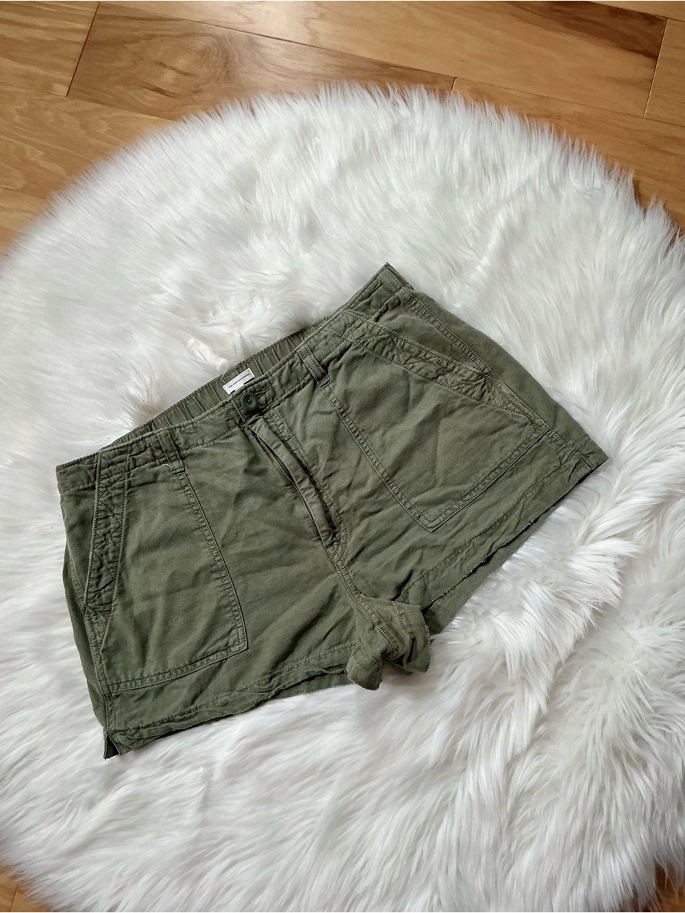 aerie Women's Green Utility Cotton Shorts Size Large